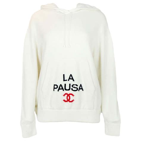 la pausa chanel hoodie|Chanel 2019 La Pausa Sweater .